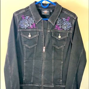 WOMENS Harley Davidson Soft Stretch Jean Jacket